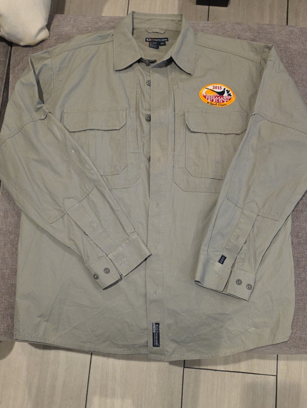 5.11 Tactical Light Olive Utility Shirt Jacket with Patch